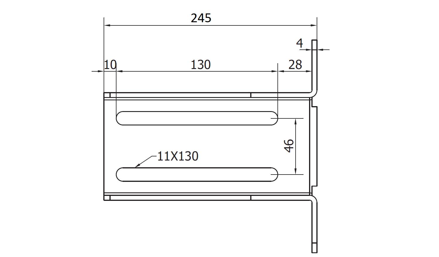 PARK 240 - Кронштейн 240x88мм с крепежем для LAST S/M и всех моделей PADDOCK