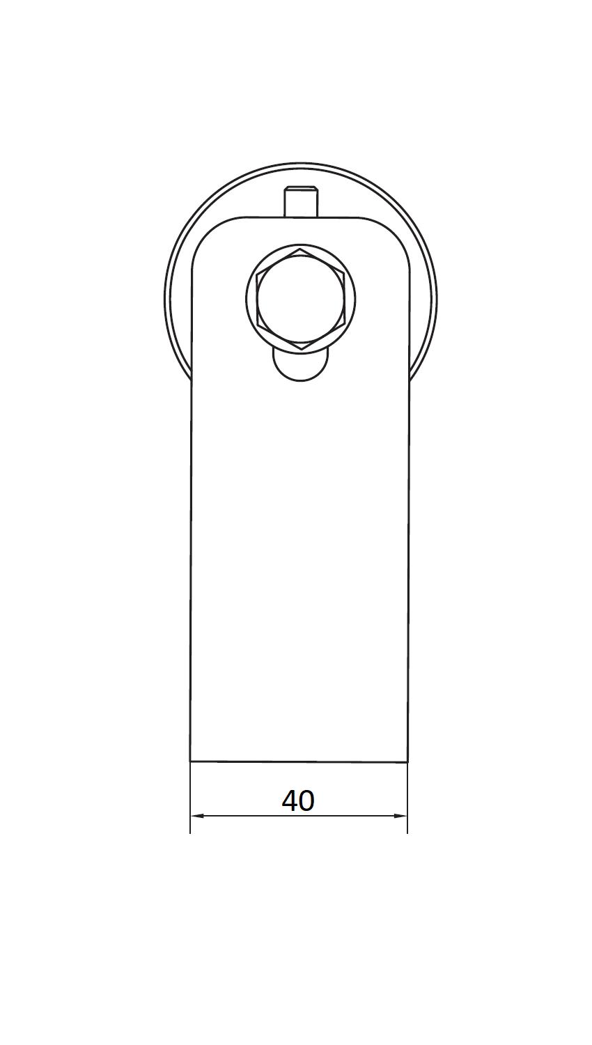 AB 50 A - Петля-шарнир верхняя, подшипниковая, D 50 мм, до 420 кг