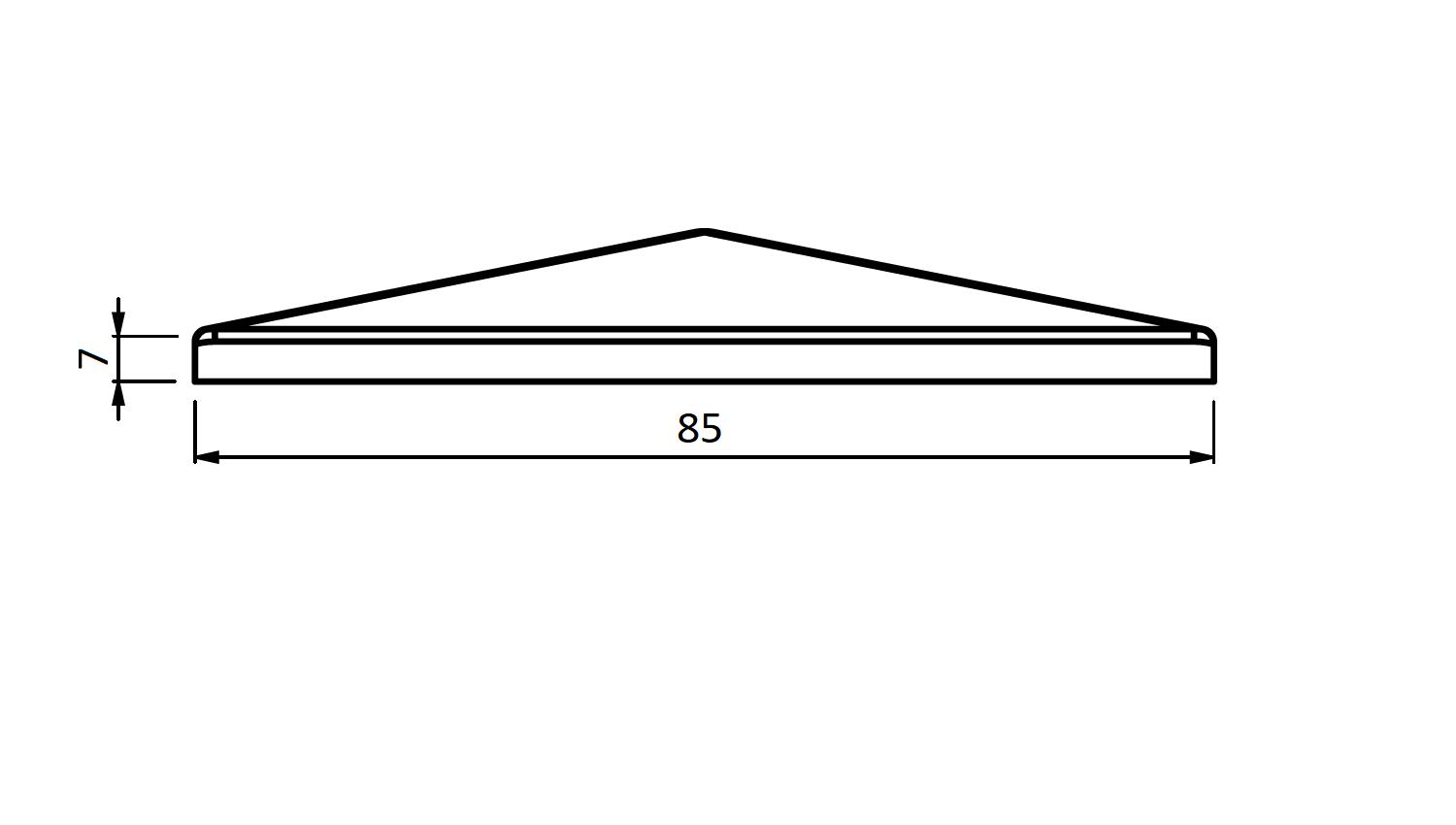 ROOF 8 B - Заглушка для столба квадратная, неоцинкованная, 85 мм