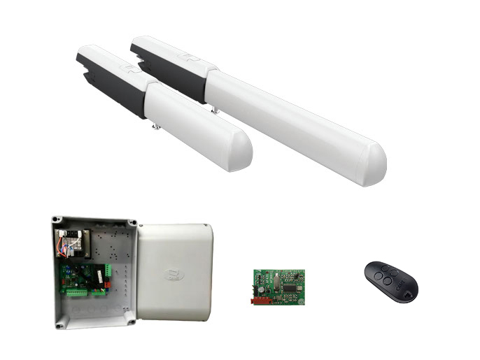 ATI5000A combo KIT - Комплект автоматики для двухстворчатых распашных ворот на основе привода А5000А (блок управления ZF1N, радиоуправление с фиксированным кодом)