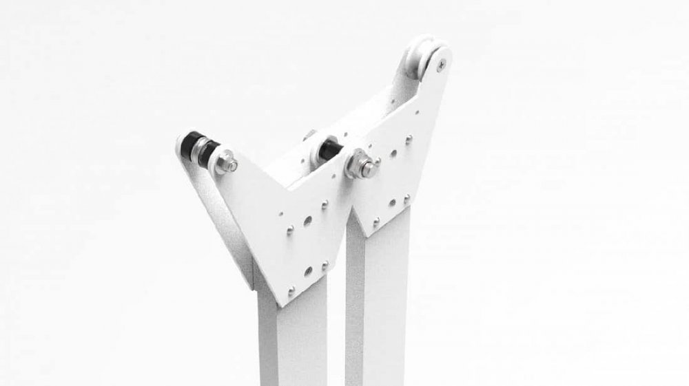 Механизм складывания прямоугольной стрелы на 180 градусов из профиля 60х21