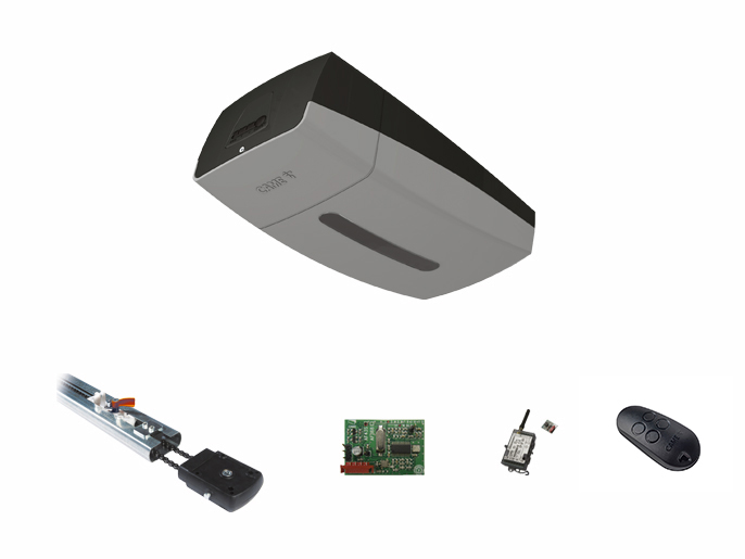 VER10DMS 2.25 GSM Connect - Комплект автоматики для секционных ворот высотой до 2,25 м на основе привода VER10DMS с управлением через приложение (встроенный блок управления, направляющий профиль)