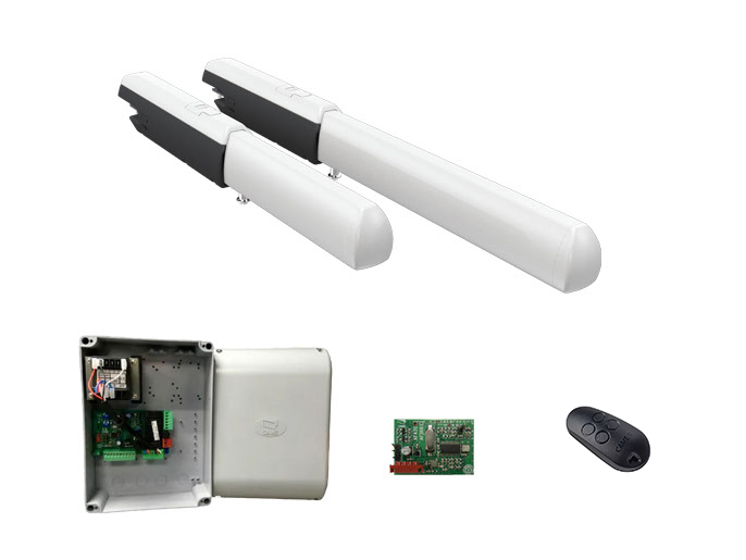 ATI3000A combo KIT - Комплект автоматики для двухстворчатых распашных ворот на основе привода А3000А (блок управления ZF1N, радиоуправление с фиксированным кодом)