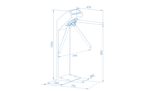Турникет-трипод TTR-07.1 с автоматической «Антипаникой»