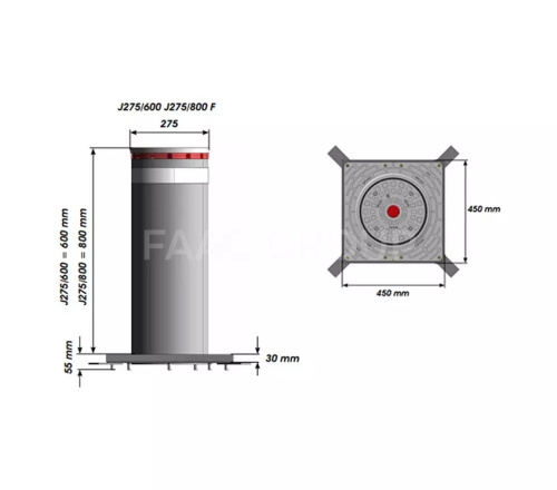 Дорожный блокиратор J275 HA V2 (600 мм)