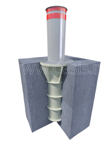 Столб противотаранный механический (боллард)