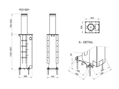 Блокиратор автоматический выдвижной, 5 боллардов