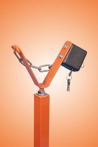 Замок на опорную стойку ЗМ1 для шлагбаума (механический)