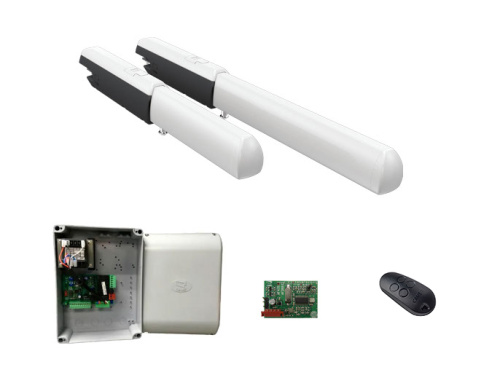 ATI5000A combo KIT - Комплект автоматики для двухстворчатых распашных ворот на основе привода А5000А (блок управления ZF1N, радиоуправление с фиксированным кодом)