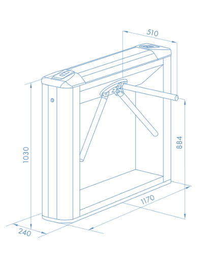 Тумбовый турникет-трипод ТВС01.9А