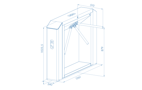 Моторизованный тумбовый турникет-трипод TTD-12A