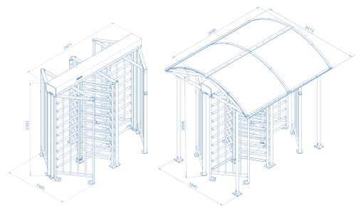 Полноростовый роторный турникет RTD-20.2
