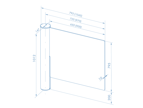 Автоматическая калитка WMD-06 со створкой AGG-650 для помещений