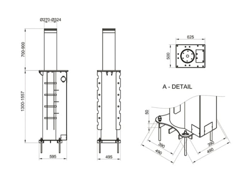 Блокиратор автоматический выдвижной серии RBD, 4 болларда