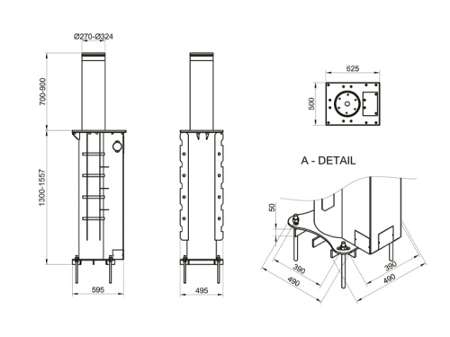 Блокиратор автоматический выдвижной серии RBD, 2 болларда