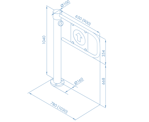 Калитка полуавтоматическая WHD-05 со створкой ASG-650 для помещений